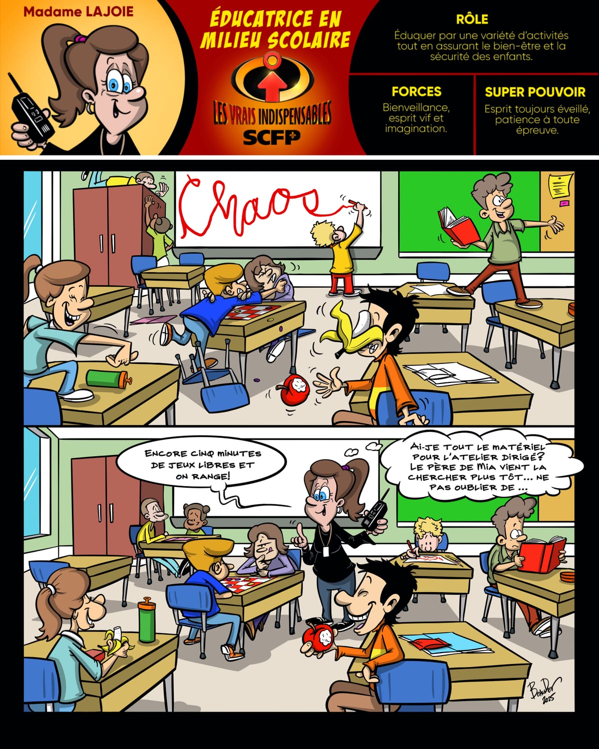 Aperçu de la BD Éducatrice en milieu scolaire